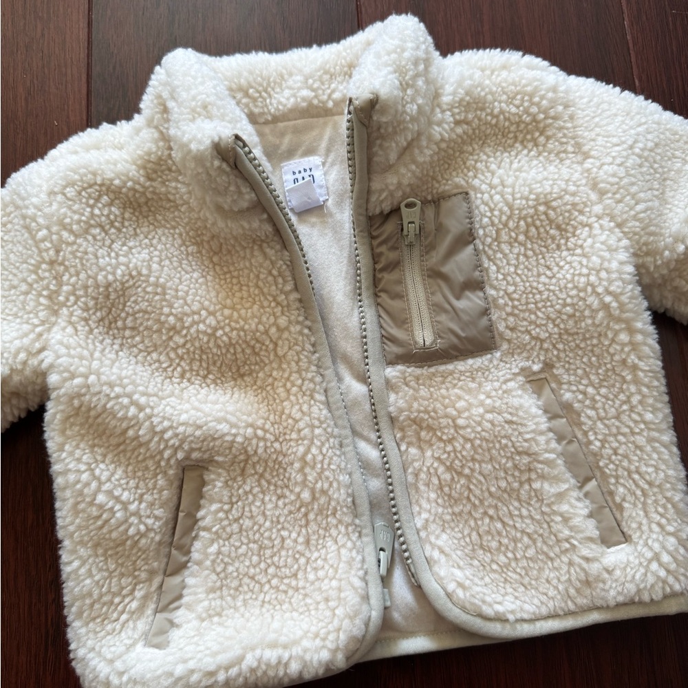 GAP Cream Sherpa Baby Jacket